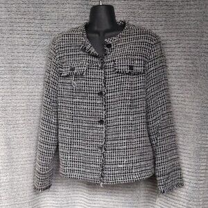 Oh Ma! Black White Houndstooth Maternity Blazer – Women’s Size Large